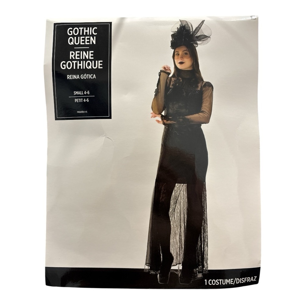 NWT Gothic Queen Adult Costume Fancy Halloween Women Small Size 4-6 Modern Hero